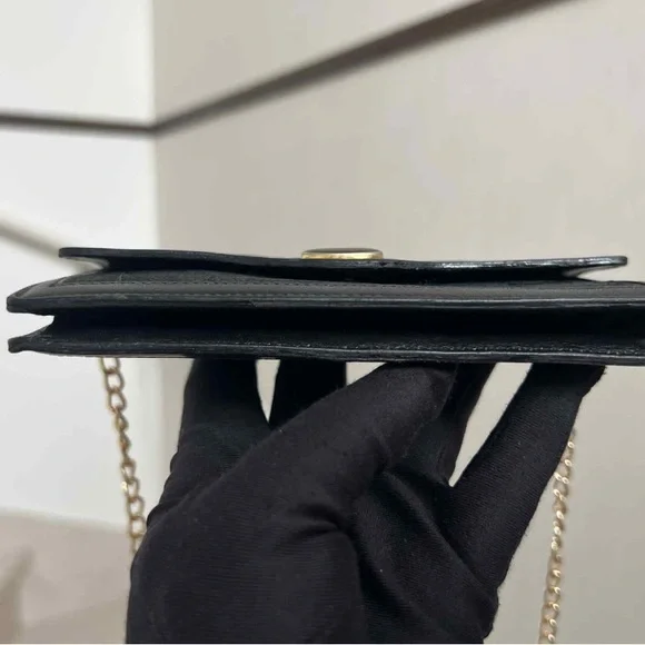 Authentic Vintage Sherry Black Nano Clutch Gucci Crossbody Purse Wallet Bag - Picture 5 of 16